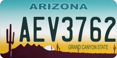 AZ license plate AEV3762