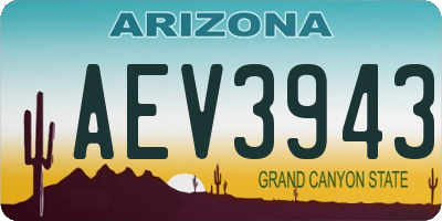 AZ license plate AEV3943