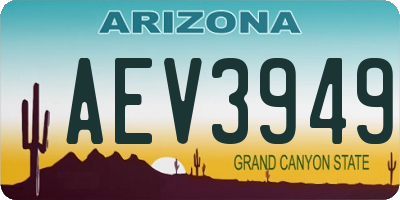 AZ license plate AEV3949