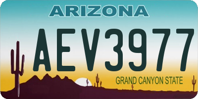 AZ license plate AEV3977
