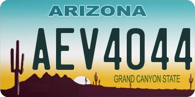 AZ license plate AEV4044