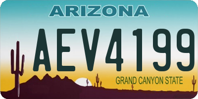 AZ license plate AEV4199