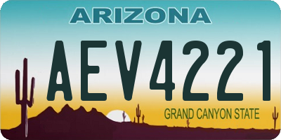 AZ license plate AEV4221