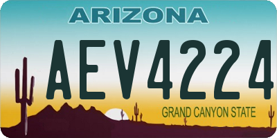 AZ license plate AEV4224