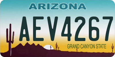 AZ license plate AEV4267