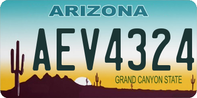 AZ license plate AEV4324