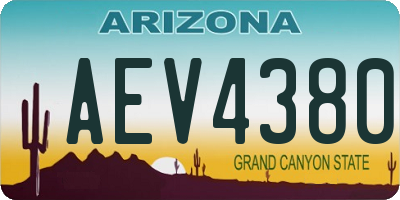 AZ license plate AEV4380