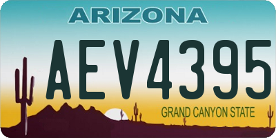 AZ license plate AEV4395