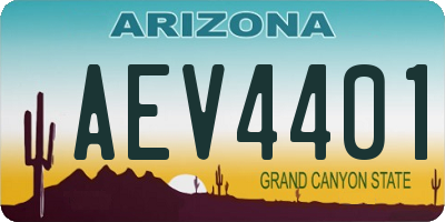 AZ license plate AEV4401
