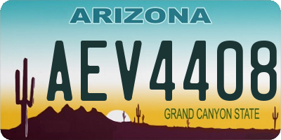 AZ license plate AEV4408