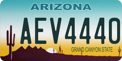 AZ license plate AEV4440