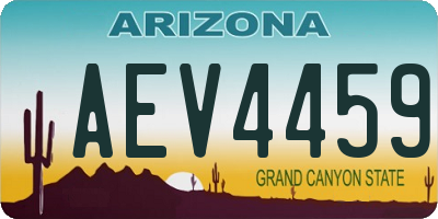 AZ license plate AEV4459