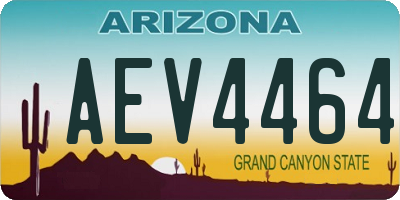 AZ license plate AEV4464