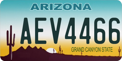 AZ license plate AEV4466