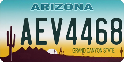 AZ license plate AEV4468