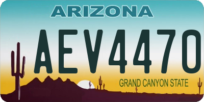 AZ license plate AEV4470