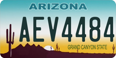 AZ license plate AEV4484
