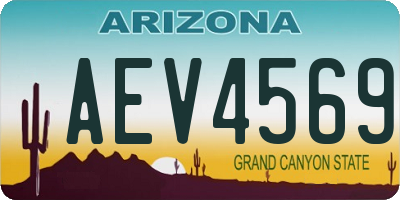 AZ license plate AEV4569