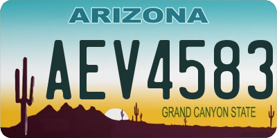 AZ license plate AEV4583