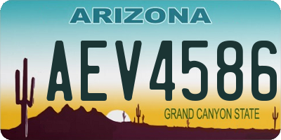 AZ license plate AEV4586
