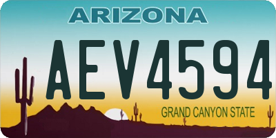 AZ license plate AEV4594