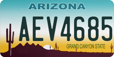 AZ license plate AEV4685