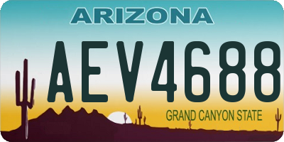 AZ license plate AEV4688
