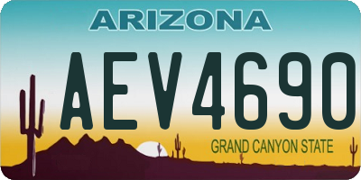 AZ license plate AEV4690