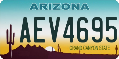 AZ license plate AEV4695