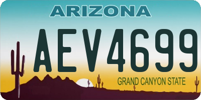 AZ license plate AEV4699