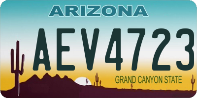 AZ license plate AEV4723