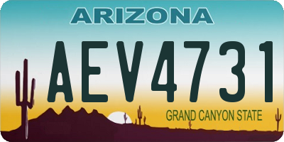 AZ license plate AEV4731
