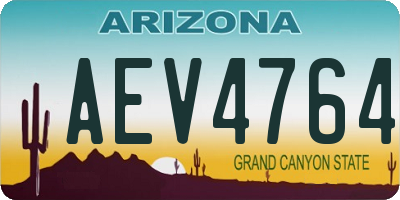 AZ license plate AEV4764
