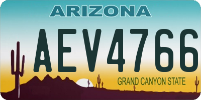 AZ license plate AEV4766