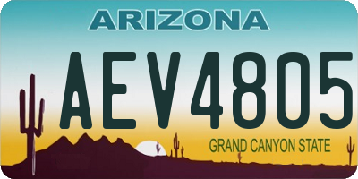 AZ license plate AEV4805