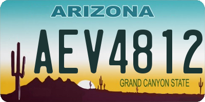 AZ license plate AEV4812