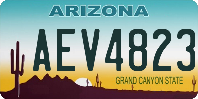 AZ license plate AEV4823