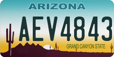 AZ license plate AEV4843