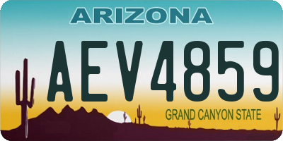 AZ license plate AEV4859