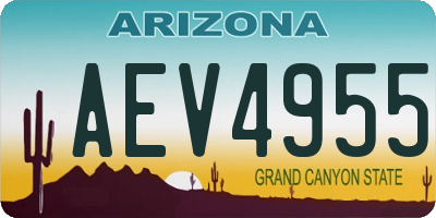 AZ license plate AEV4955