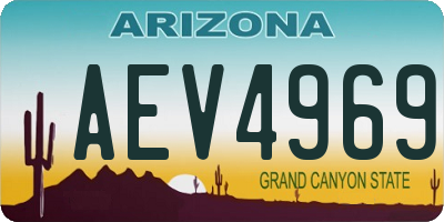 AZ license plate AEV4969