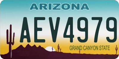 AZ license plate AEV4979