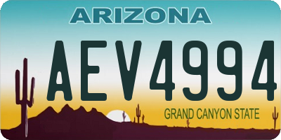 AZ license plate AEV4994