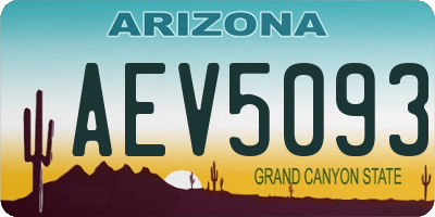 AZ license plate AEV5093