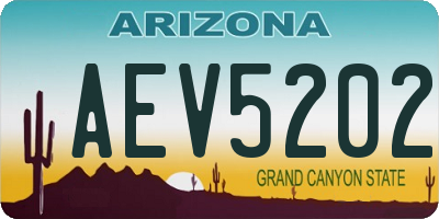 AZ license plate AEV5202