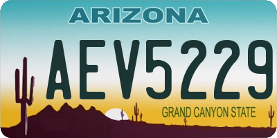 AZ license plate AEV5229