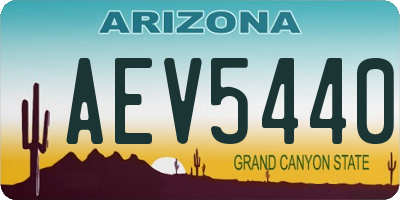 AZ license plate AEV5440