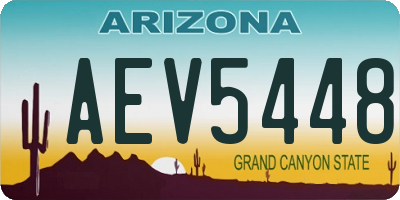 AZ license plate AEV5448