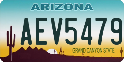 AZ license plate AEV5479