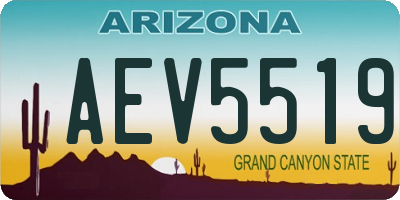 AZ license plate AEV5519